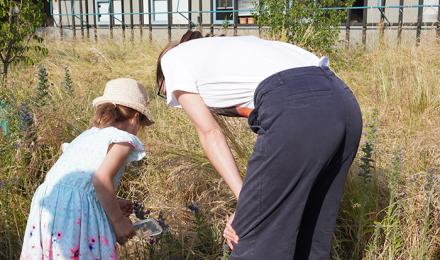 Biodiversität monitoring, Mutter mit Kind